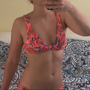 Floral swim top